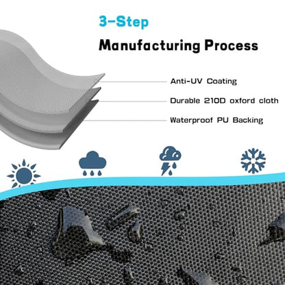 Motorcycle Cover All Season, Outdoor Storage Moped Covers, All-Weather Universal Waterproof Scooter Cover Fits up to 86.6" Motorcycles Vehicle - size: 86.6"