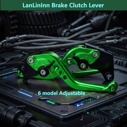 Motorcycle Brake and Clutch Levers Fit For ZX-6R ZX636 2019-2024 2025 2026 - color: Green