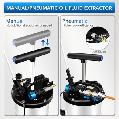 YSTOOL 6.5L Pneumatic & Manual Automotive Fluid Extractor Change Pump Set