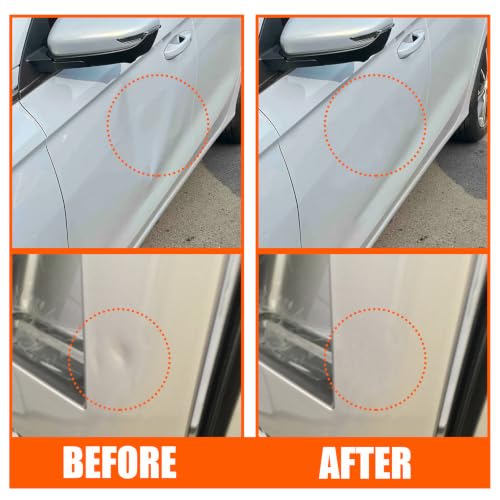 Dent Puller Kit 7-Pack -Car Dent Remover Tool with 1 Large & 2 Small Suction Cups, Suction Cup Dent Puller and Paintless Car Dent Repair Kit. Suitable for Glass Lifting, Car Body Dents (Orange).