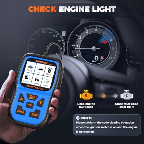 AUTOPHIX OM126P+ OBD2 Scanner for Check Engine Light & Live Data - color: Blue