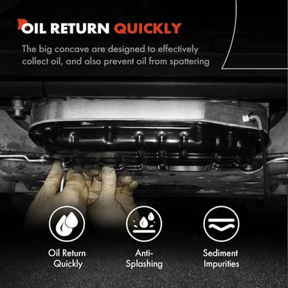 A-Premium Lower Engine Oil Pan Sump with Drain Plug
