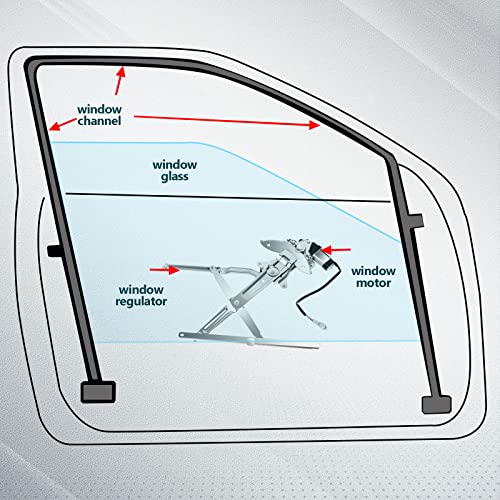FINDAUTO Front Left Window Regulator for 1995-2004 for Toyota for Tacoma - size: Front Driver(LH)