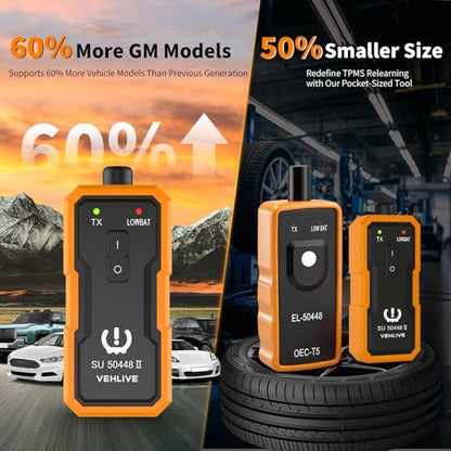 TPMS Relearn Tool for GM Tire Sensor, EL-50448 Upgraded Version - color: With Battery