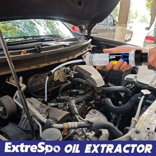 ExtreSpo 500CC Fluid Extractor, Oil Change Syringe with 2 Transparent Hose