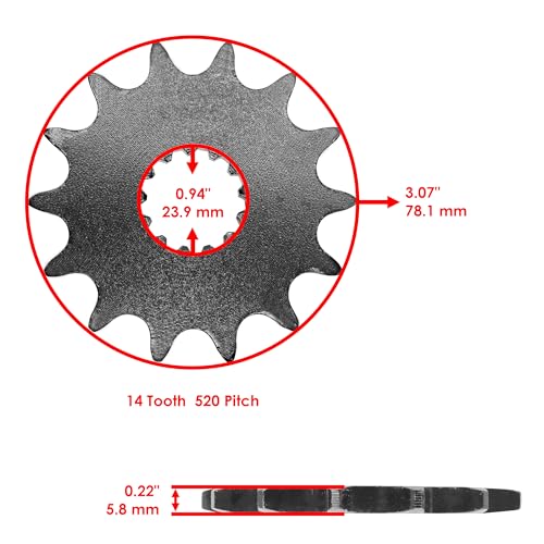 Caltric Gold O-Ring Drive Chain and Sprockets Kit Compatible with Yamaha YZ250 YZ-250 1999-2017 Gold