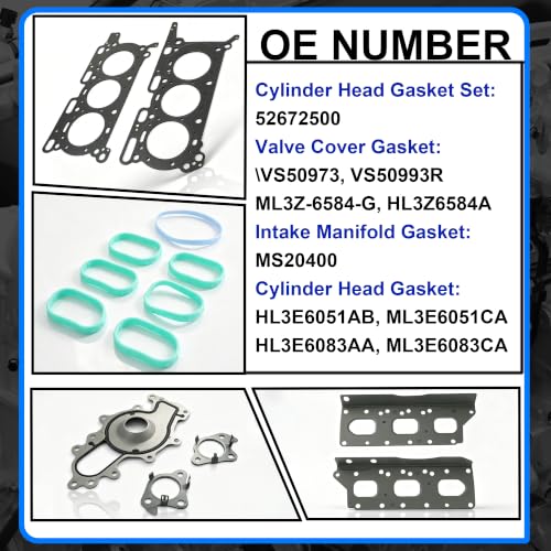 3.5 Head Gasket Set Fit for Ford Lincoln 17-19 52672500 EcoBoost - size: 3.5 EcoBoost Head Gasket Set