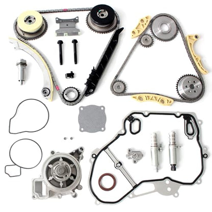 AUCERAMIC 9-4202S 2.4 Timing Chain Kit w/Water Pump Fit for Buick Chevy GMC