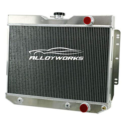 ALLOYWORKS 3 Row All Aluminum Radiator For 1959-1965 Chevy Bel Air/Impala/El Camino/Biscayne L6 V8