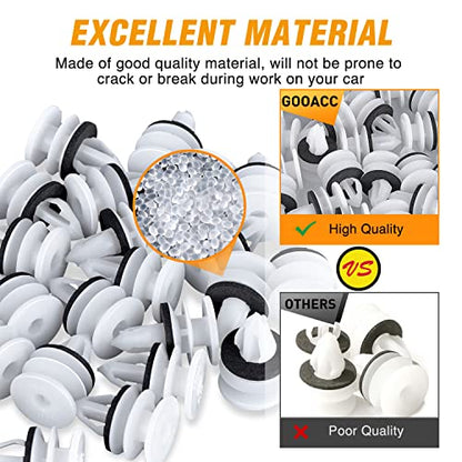 GOOACC 50PCS Door Panel Retainer with Sealer GM:11519031 Hummer H2 2003 - color: 50Pcs Door Panel Retainer