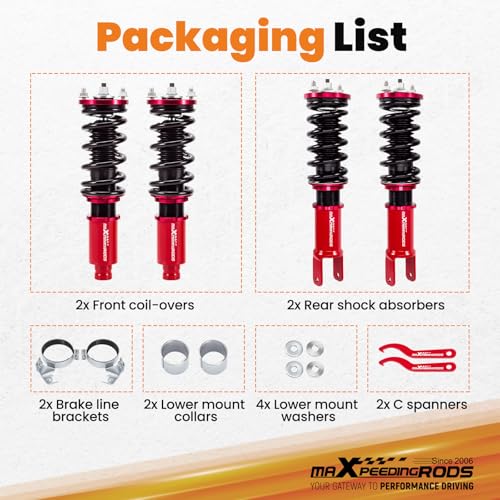 maXpeedingrods Coilovers for Honda Civic 1988-2000, for Honda CRX 1988-1991