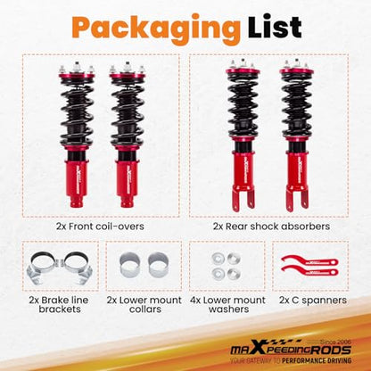 maXpeedingrods Coilovers for Honda Civic 1988-2000, for Honda CRX 1988-1991