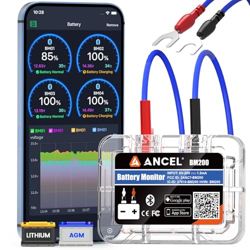 ANCEL BM200 Blue-US Battery Monitor 12V Automotive Bluetooth - color: Blue