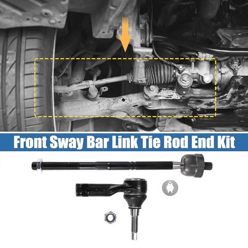 X AUTOHAUX 10 Pcs Front Sway Bar Inner Outer Tie Rod Lower Ball Joint Kit for Ford F-150 2005-2008 2WD ONLY Suspension Kit Stabilizer Bar Link Steering Tie Rod End