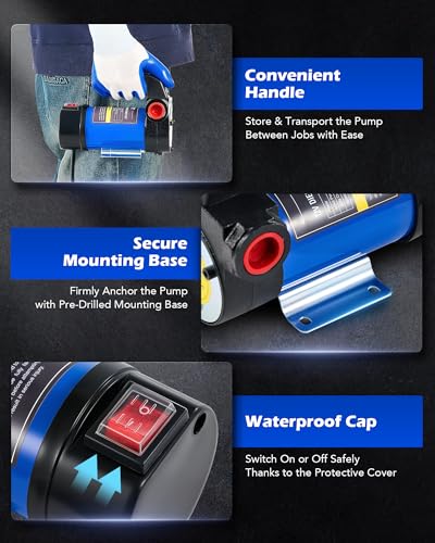 OMT Diesel Transfer Pump, 12V Fuel Transfer Pump - color: 12GPM Diesel Pump