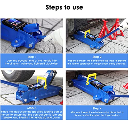 XMJY 2 Ton Jack Handle Replacement—Horizontal Hydraulic Pole Jack Stands Automotive Car Jack Accessories(Blue) - color: Blue