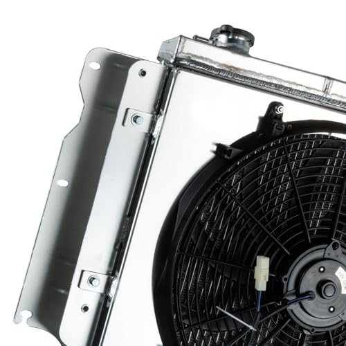 4 Row Radiator Shroud Fan For Jeep Wrangler TJ YJ 2.4-4.2L 87-06 - size: 4 Row Radiator+Shroud Fan
