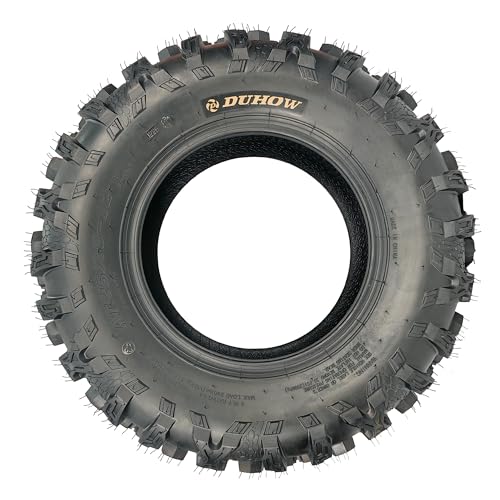 AT25x8-12 ATV Tires ATV＆UTV Trail Sand Off-Road Tires 25x8-12, All Terrain tries 17mm Tread Depth 25x8-12- 4PR, Tubeless 2PCS - size: DAV111 25X8-12