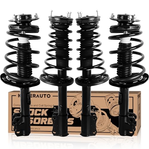 KUIPERAUTO 172307 172308 172309 172310 Front and Rear Complete Strut Assemblies Compatible for 2007 2008 2009 2010 2011 Toyota Camry Shock Absorbers w/Coil Spring(Set of 4) - size: 4x Front+Rear Struts, style: 07-11 Toyota Camry 2.4L 2.5L