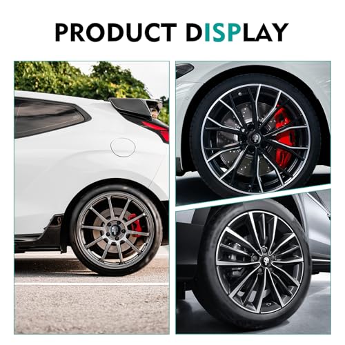 4 PCS Car Wheel Center Hub Cap Cover, 56MM/2.2Inch Metal Scratch-Proof Wheel Center Caps, Waterproof & Rustproof Automotive Center Caps, Universal for Cars Trucks (Black)