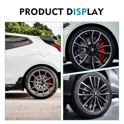 4 PCS Car Wheel Center Hub Cap Cover, 56MM/2.2Inch Metal Scratch-Proof Wheel Center Caps, Waterproof & Rustproof Automotive Center Caps, Universal for Cars Trucks (Black)