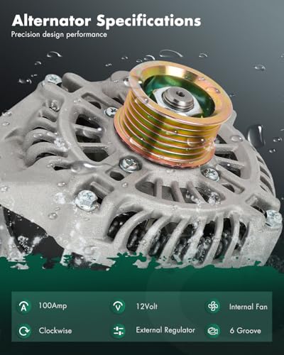 SCITOO 20288 Alternator 12V 100A fit for Mazda for 3 2014-2018 - size: Small, style: 20288 Alternator