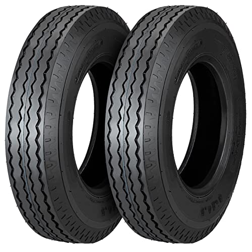 Pack of 2 8-14.5 Size Trailer Tires, 14PR Load Range G, All-Season Radial, Durable Replacement for Utility, Boat, Camper, Cargo, Farm, Horse, and Landscape Trailers, Specification: 8-14.5 14PR - size: 8-14.5