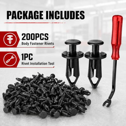 Push Pins Body Rivets Clips for CFMOTO Uforce Zforce Cforce 200PCS