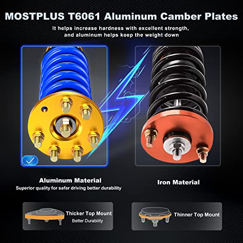 MOSTPLUS Full Coilovers Struts Compatible for 2008-2012 Honda Accord/2009-2014 Acura TSX Shock Absorber Assembly (Set of 4) - size: 2008-2012 Honda Accord