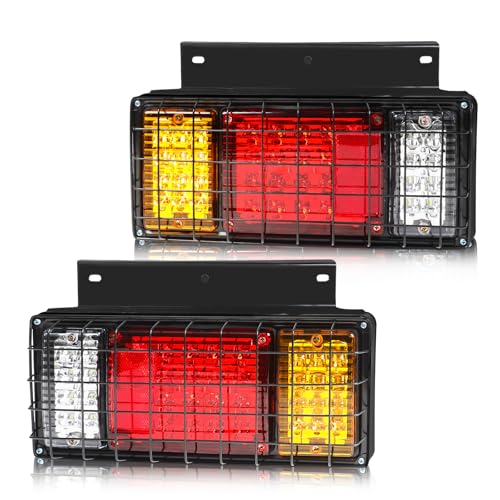 2PCS 40 LED Trailer Tail Lights Bar Kit with Iron Net Protection - color: Tail Lights-E