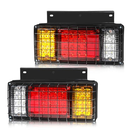 2PCS 40 LED Trailer Tail Lights Bar Kit with Iron Net Protection - color: Tail Lights-E