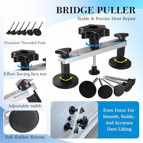 VEXTRO 124PCS Dent Puller Kit - Paintless Dent Removal Tools for Car Dents - size: PDR Kit-2