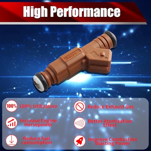 Set of 5 Fuel Injectors 91863400 FJ669 Replacement - size: FJ669