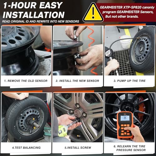 TPMS Programming Tool, Tire Pressure Monitor System Relearn Tool Set