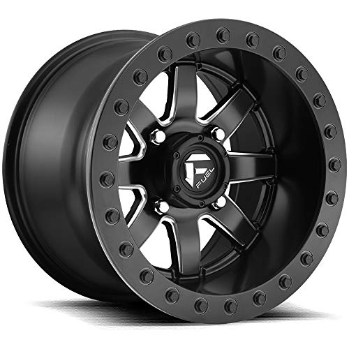 Fuel UTV D938 15X7 4X156 MT-BLK-MIL 38MM - D9381570A554 - color: MATTE BLACK MILLED, size: 15X7,4X156,38mm