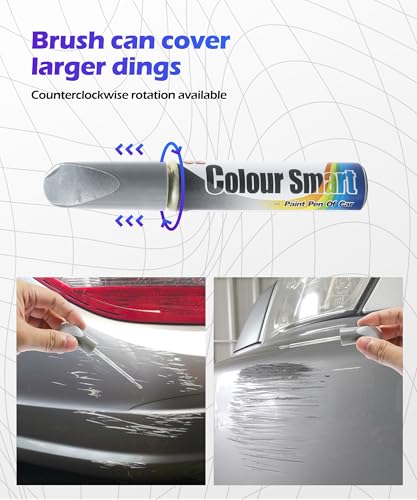 SCUARI Touch Up Paint Pen,Car Paint Pen,Car Paint Scratch Repair,Car Accessories Car Scratch Remover Pen,Car Touch Up Paint,Car Paint Scratch Repair,Paint Pen for Cars Paint Scratch Repair (Silver) - color: Silver