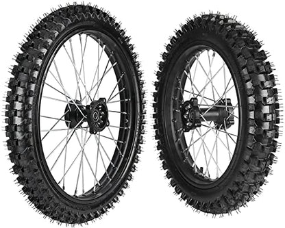 Front 70/100-19 + Rear 90/100-16 Tire Rim Wheel for Dirt Pit Bike CRF100 TTR125