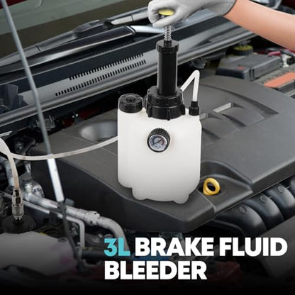 3L Power Brake Pressure Bleeder Kit, Manual Brake Bleeder Fluid Pump Tool