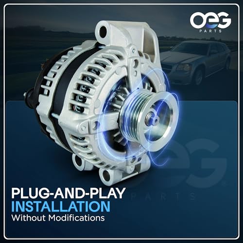 OEG Parts New Alternator Compatible With Chevrolet Corvette V8 5.7L 87 88 89 90 91 1987-1991, 10463007, 10463097, 10463173, 1101127, 1101264, 1101601, 1101843, ADR0177, 90014286
