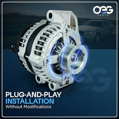 OEG Parts New Alternator Compatible With Chevrolet Corvette V8 5.7L 87 88 89 90 91 1987-1991, 10463007, 10463097, 10463173, 1101127, 1101264, 1101601, 1101843, ADR0177, 90014286