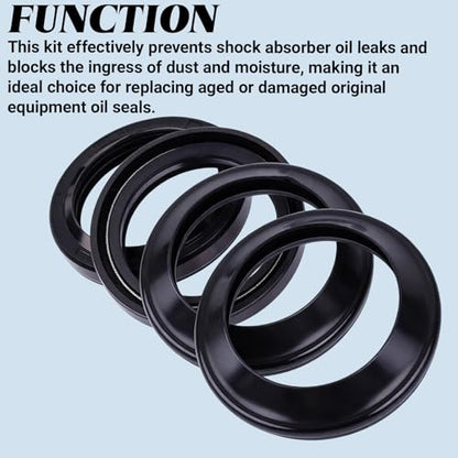 Fork Seals Dust Seal Kit, Motorcycle Front Fork Oil Seals Dust Seal Wiper Replace Kit for Honda Shadow VLX 600 VT600 1988-2008 Nighthawk 700S CB700SC 1984-1986, Engine Accessories (4PCS)