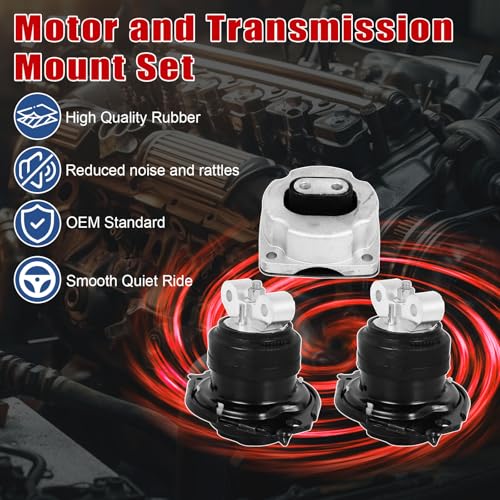 3Pcs otor Mount & Transmission Mount Compatible with Dodge Charger 11-22