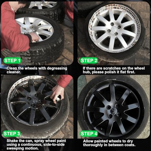 NADAMOO Gloss Black Spray Paint for Wheels - color: Glossy Black, size: 13 Ounce (Pack of 2)