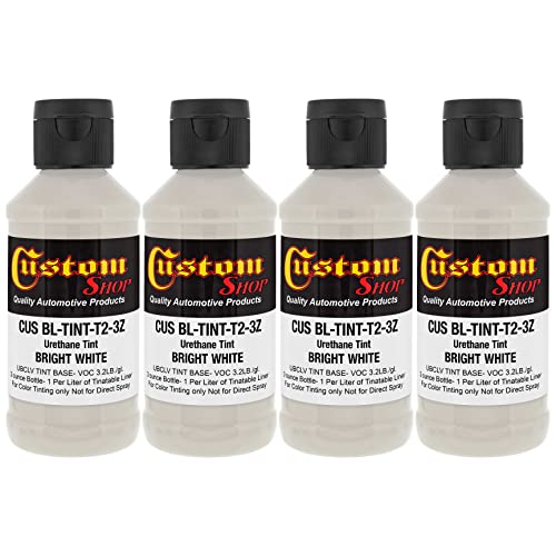 Custom Coat 3 Ounce, Bright White, Bed Liner Tint Concentrate, 4 Pack - color: Bright White, size: 3-Ounce (Pack of 4)