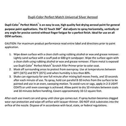 Dupli-Color Scratch Fix All-in-1 Touch Up Paint, Gloss, White Diamond, .50 fl. oz. - color: Universal Silver, size: 8 Ounce (Pack of 1), style: Universal