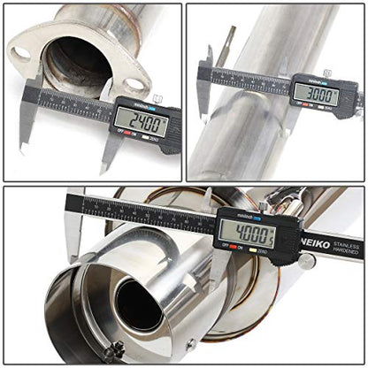 Auto Dynasty 4" Round Catback Exhaust Tip System For 2000-2005 Mitsubishi