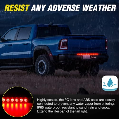2 Pack 16 Inch 12 LED Red Trailer Brake Tail Light Bar