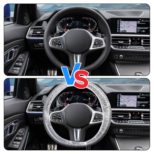200PCS Disposable Steering Wheel Covers,Disposable Steering Wheel Protector with Elastic, Applicable to Cars, Trucks, Vans (200)