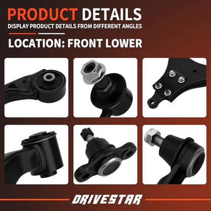 Front End Suspensiopn Kit Lower Control Arm Ball Joint Stabilizer Sway Bar - size: CAK1359