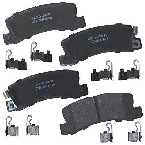 Bendix Premium SBC325 Ceramic Rear Brake Pads for Lexus ES250 1991-1990, ES300 1999-1992, RX300 2003-1999, Toyota Camry 1999-1988, Celica 1999-1986, Solara 2000-1999 - style: SBC325